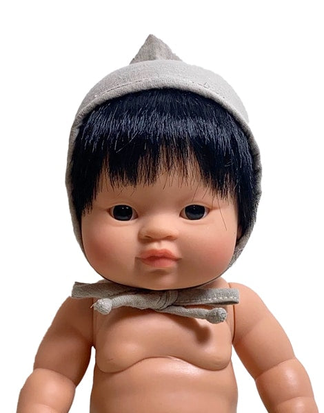 Minikane Puppehaube Musselin Sand