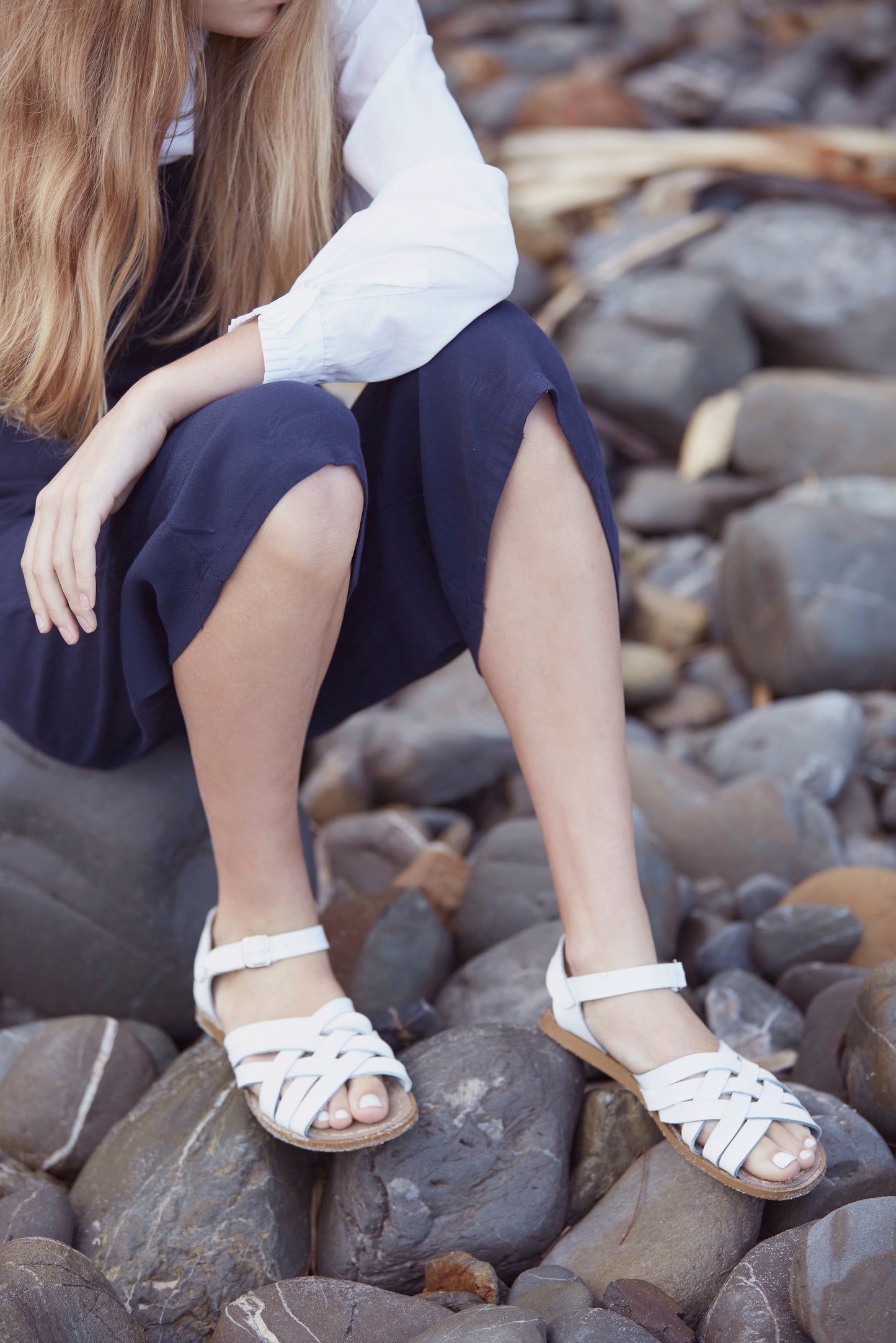 Salt-Water Sandals Retro White