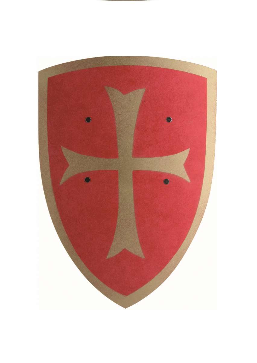 Spielzeugmanufaktur VAH Schild Kreuzritter rot/gold