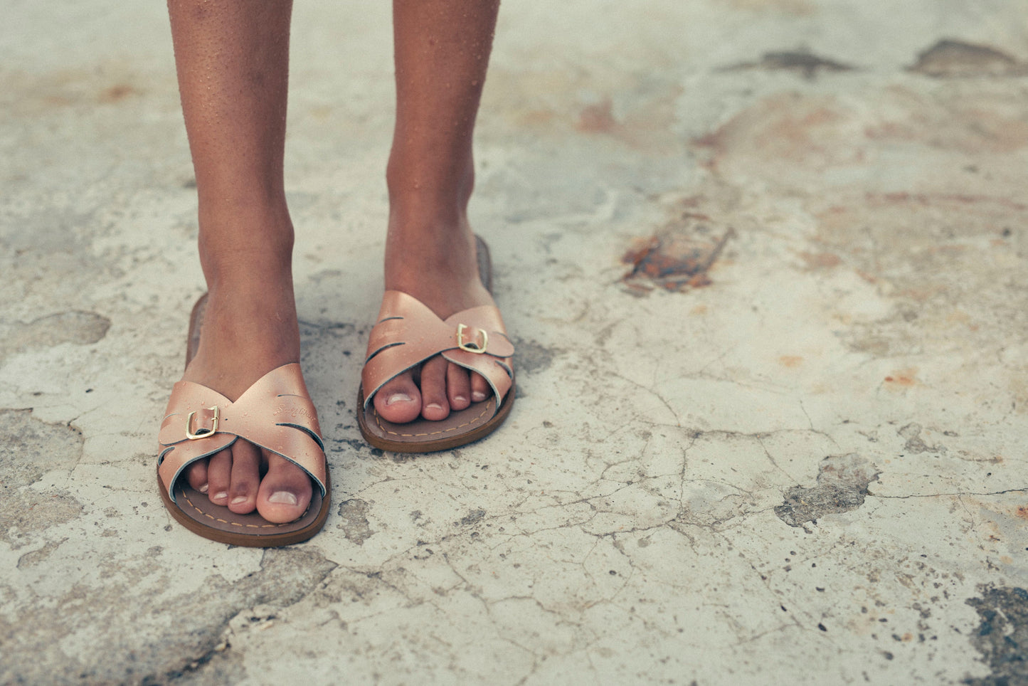 Salt-Water Sandals Classic Slide Rosegold