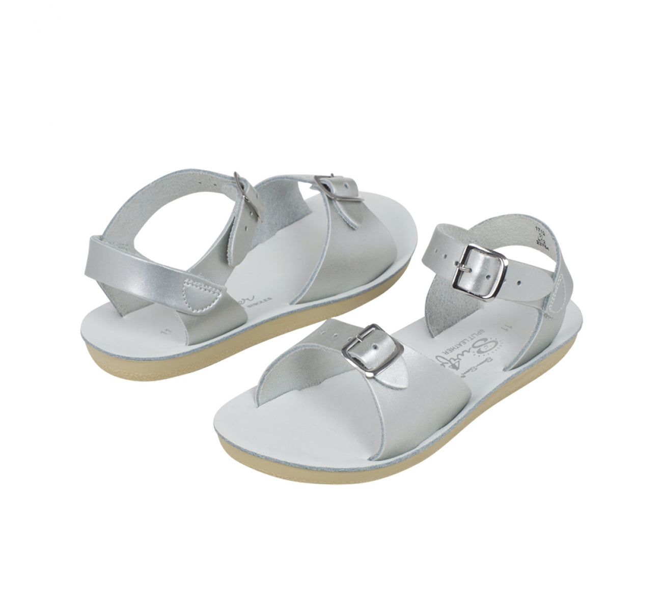 Salt-Water Sandals Surfer Silver