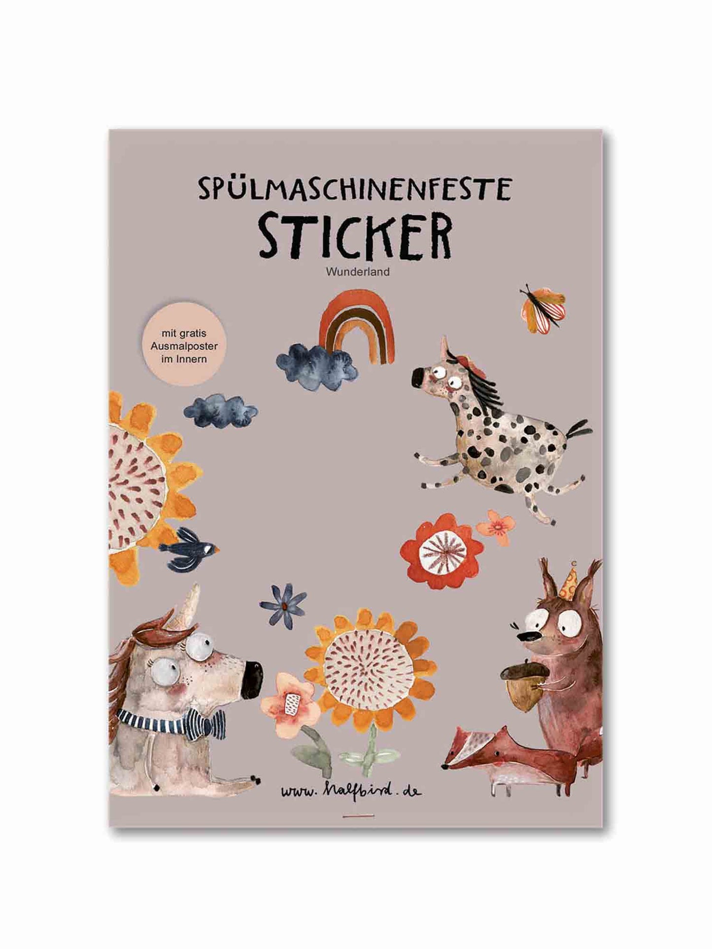 Halfbird spülmaschinenfeste Sticker "Wunderland"