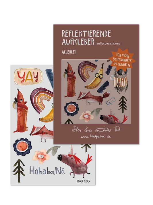 Halfbird Set Reflektierende Aufkleber "Allerlei"