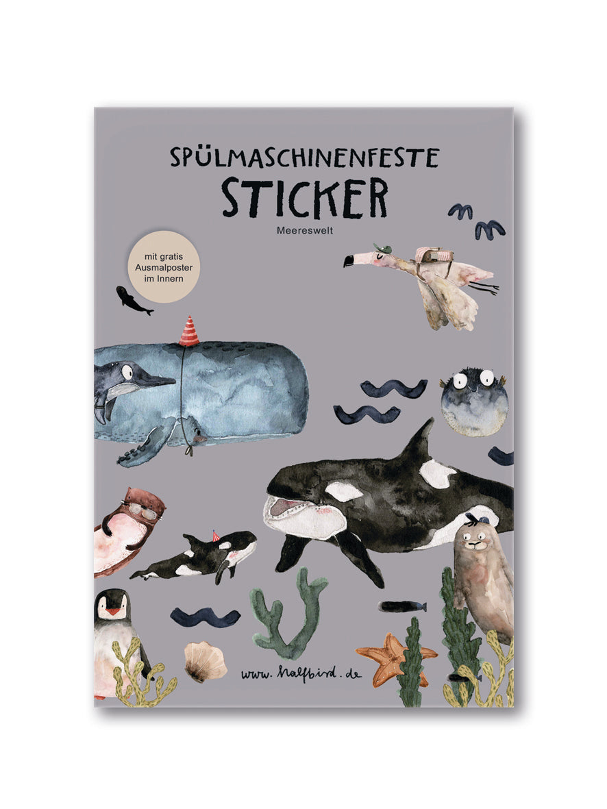 Halfbird spülmaschinenfeste Sticker "Meereswelt"