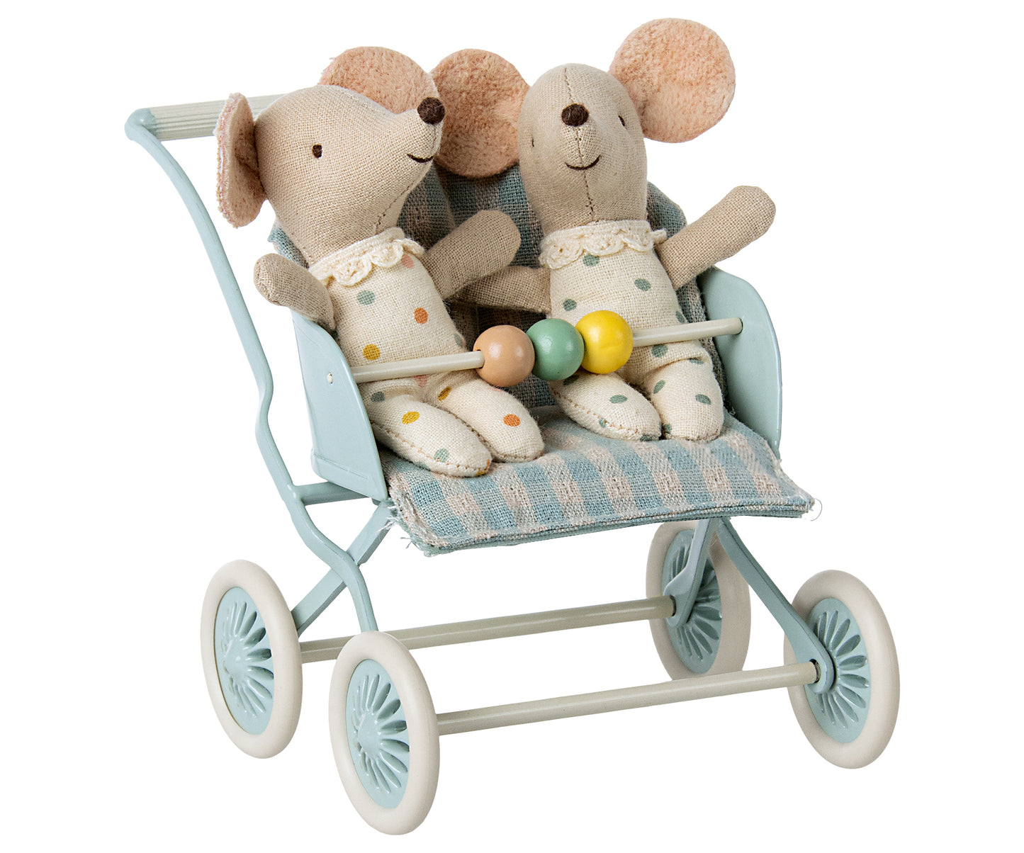 Maileg Kinderwagen, Babymäuse - Minze