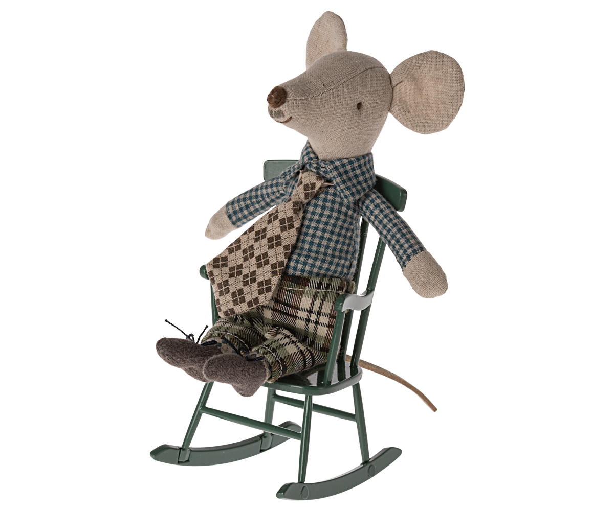 Maileg Schaukelstuhl, Maus - Dark Green