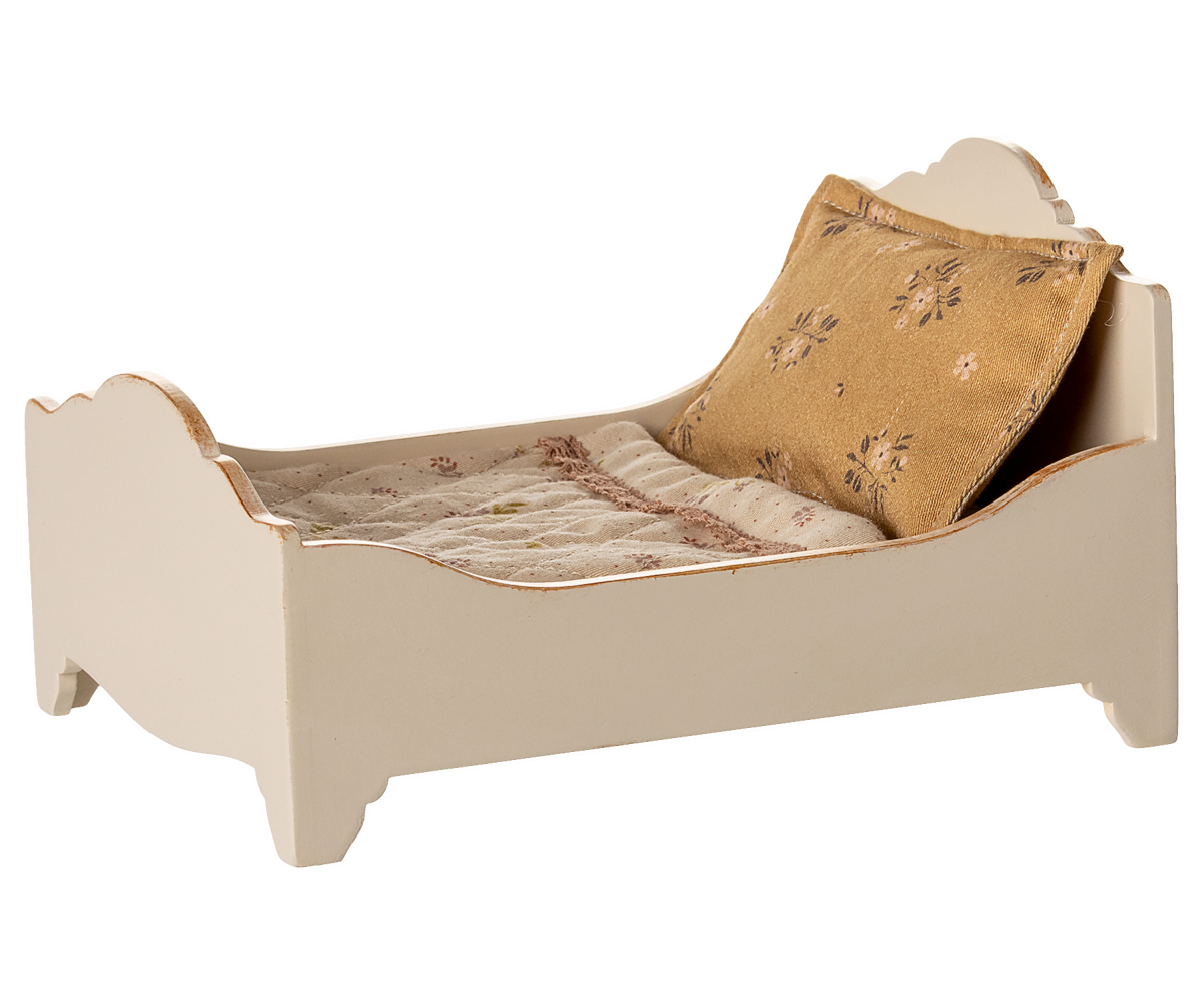 Maileg Bett, Maus - Off White