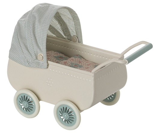 Maileg Kinderwagen ohne Babymaus - Mint