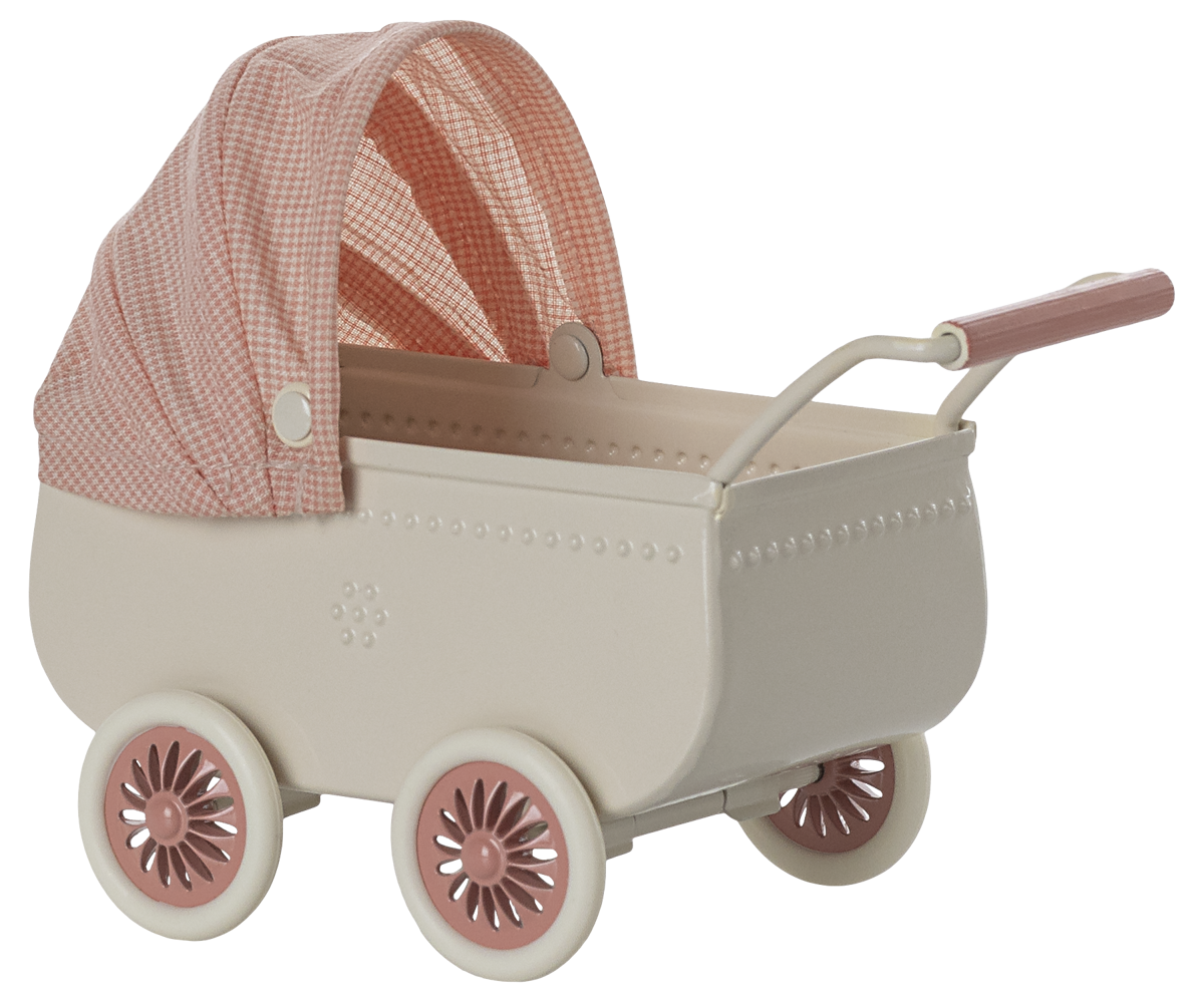 Maileg Babywagen, Maus - Coral