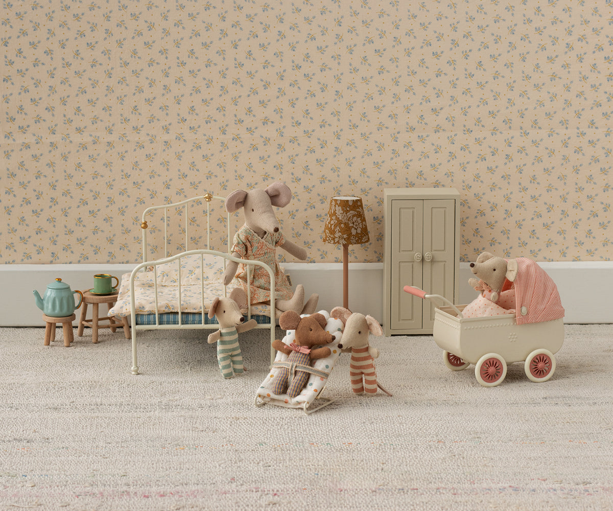 Maileg Babywagen, Maus - Coral