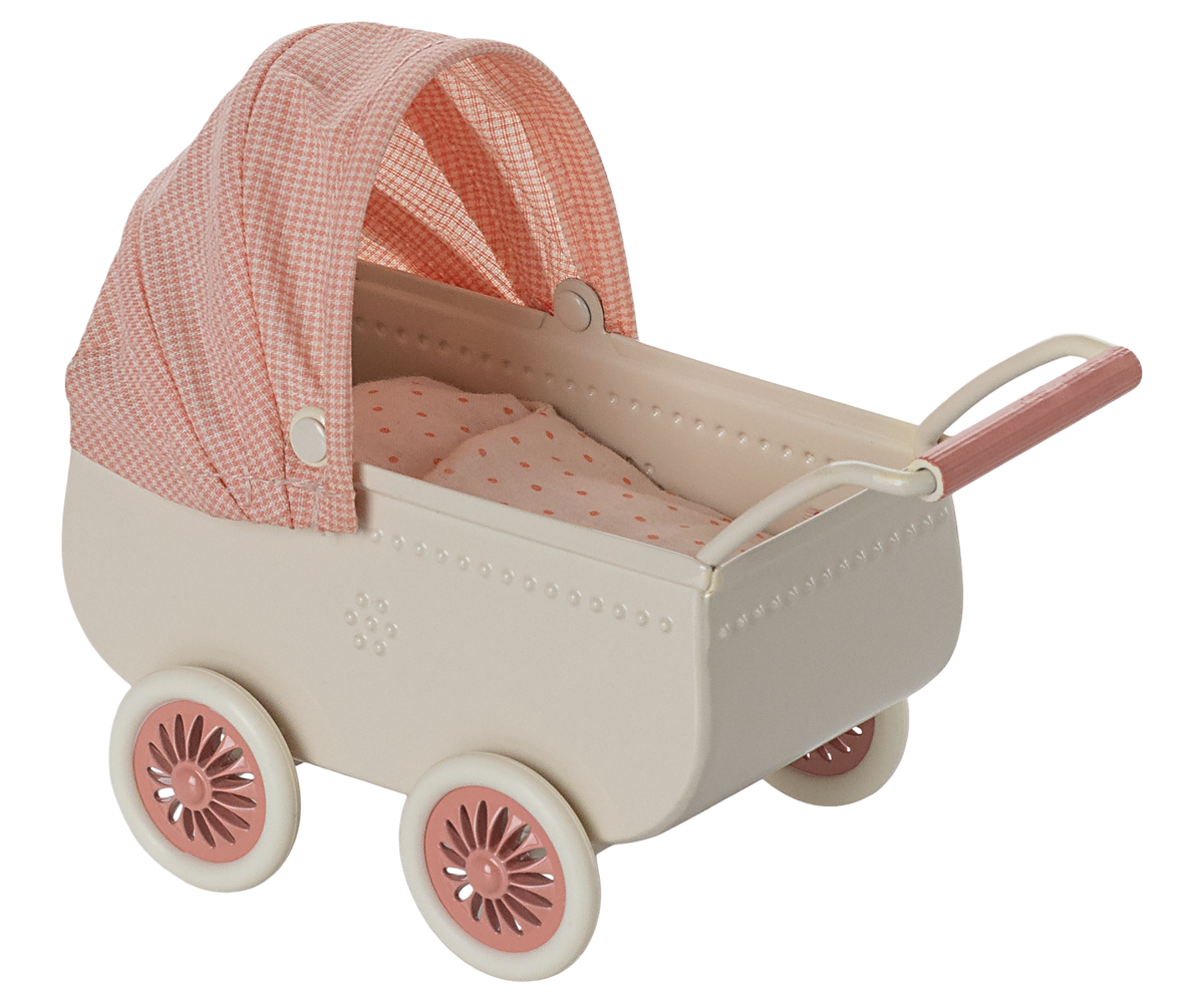 Maileg Babywagen, Maus - Coral