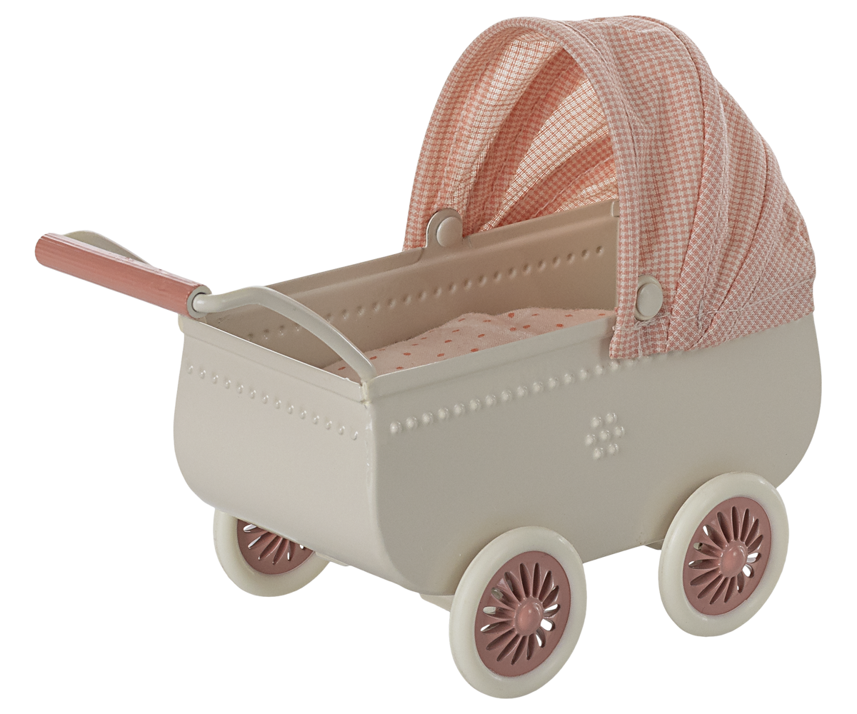 Maileg Babywagen, Maus - Coral