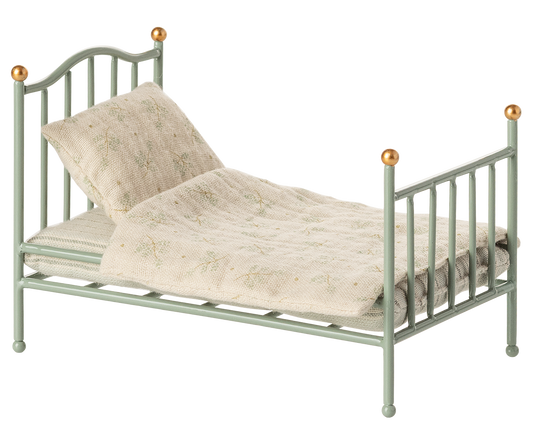 Maileg Vintage Single Bett, Maus - Mint