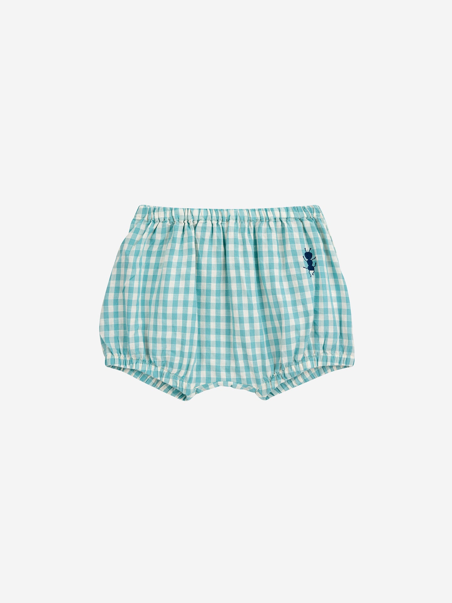 Bobo Choses Baby Vichy Woven Bloomer Turquoise