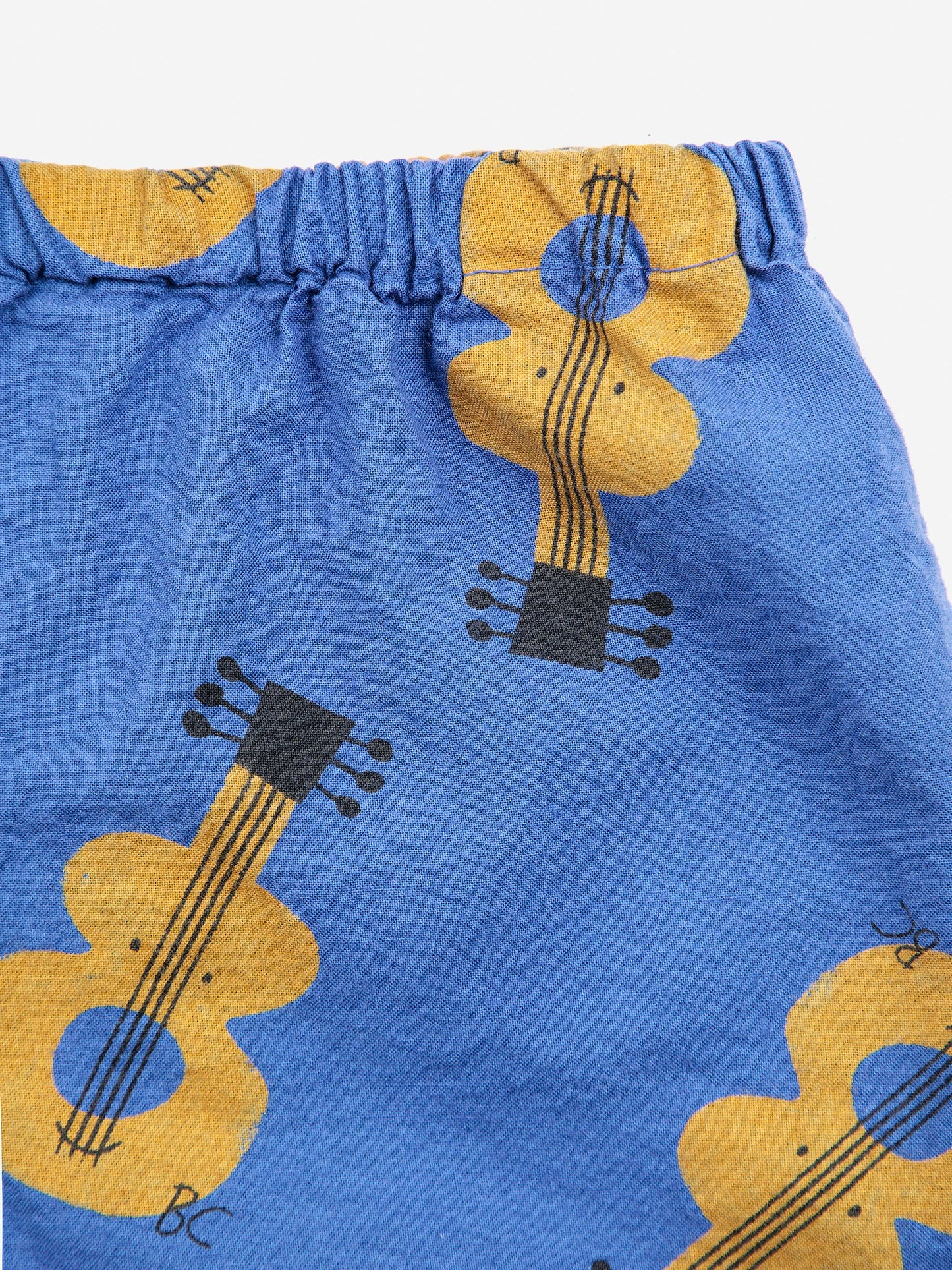 Bobo Choses Baby Aciustic Guitar All Over Woven Shorts Navy Blue