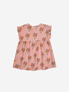 Bobo Choses Baby Fireworks All Over Woven Dress Pink