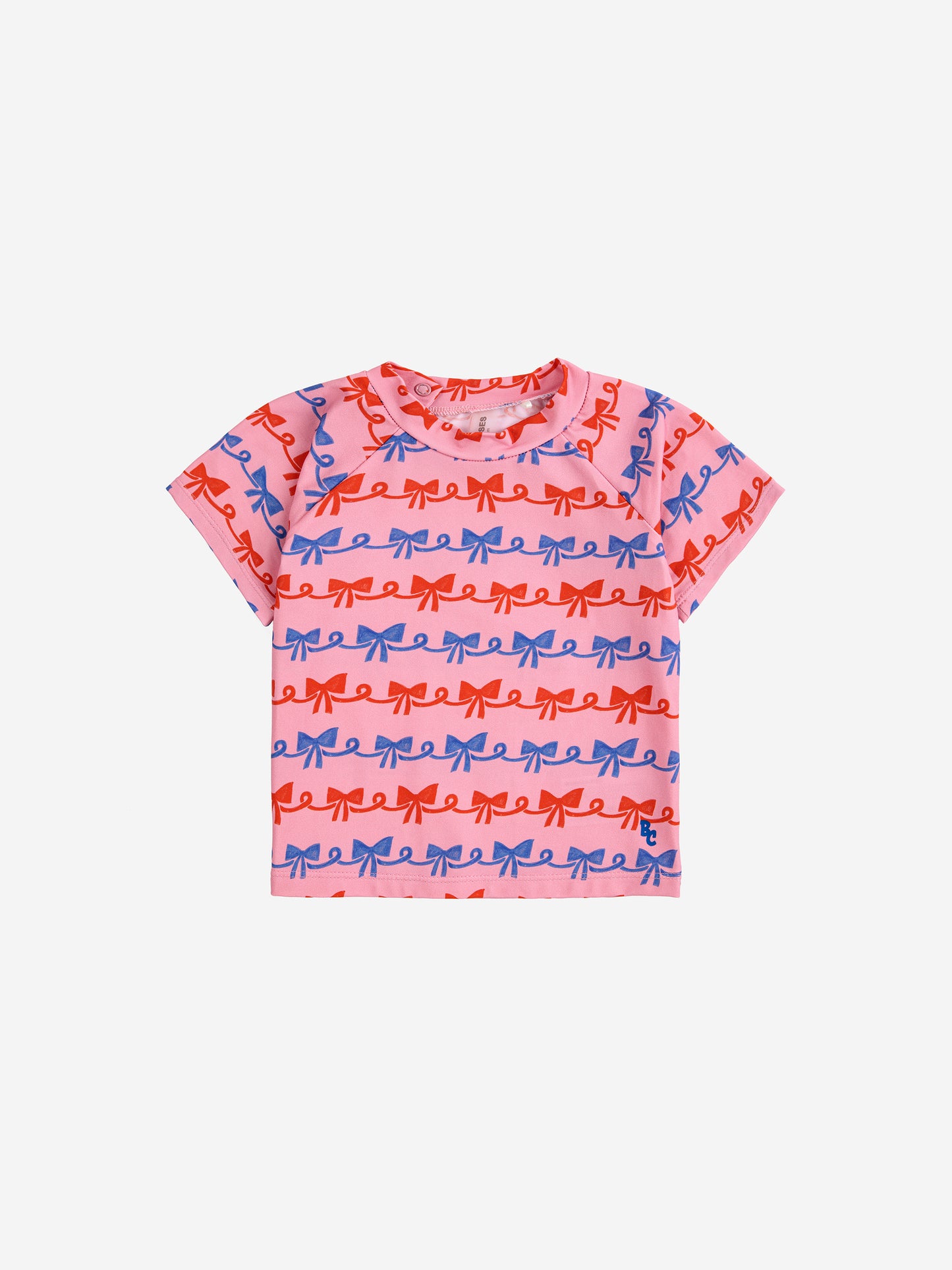 Bobo Choses Baby Ribbon Bow All Over Swim T-Shirt Pink