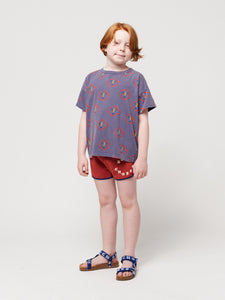 Bobo Choses Masks All Over T-Shirt Prussian Blue