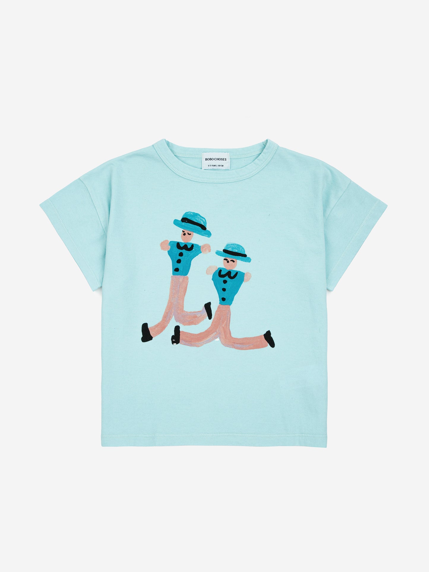 Bobo Choses Dancing Giants T-Shirt Light Blue