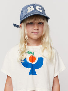 Bobo Choses Tomato Plate Cropped T-Shirt Offwhite