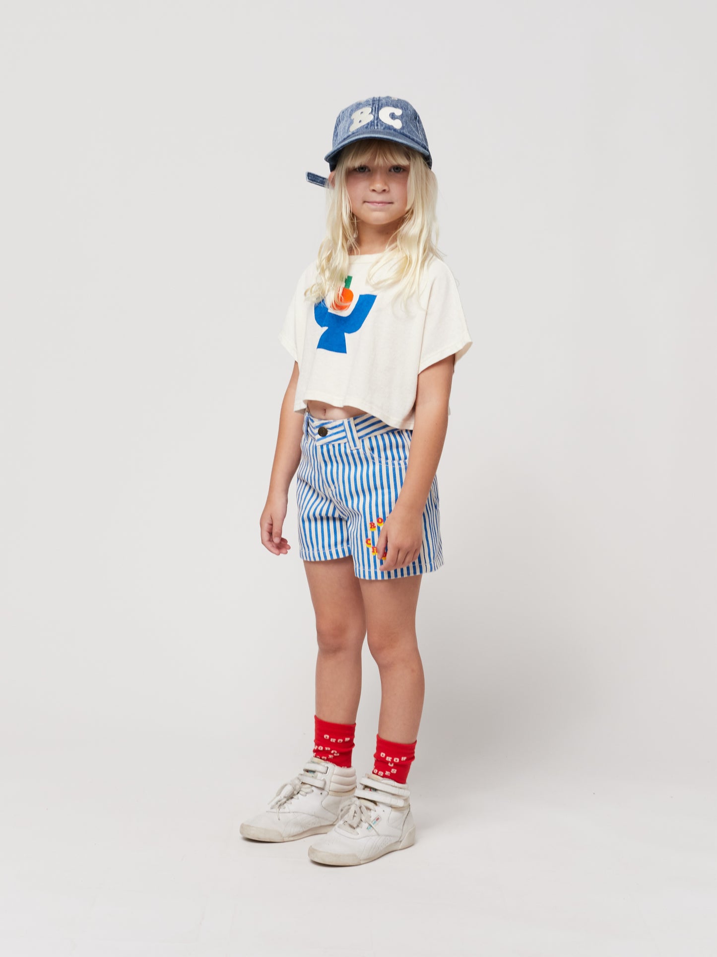 Bobo Choses Tomato Plate Cropped T-Shirt Offwhite