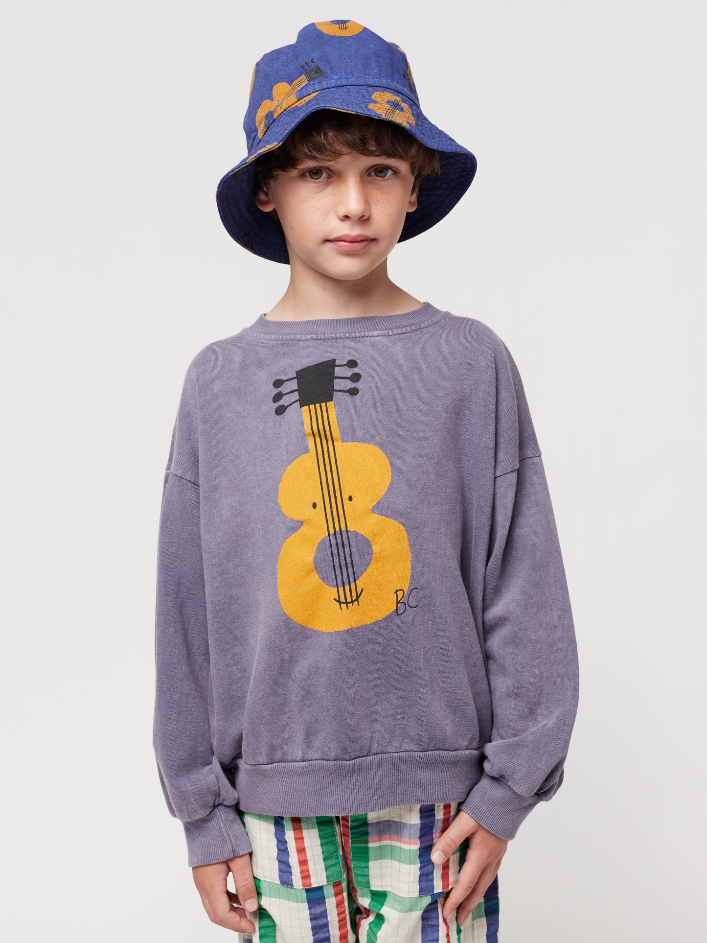 Bobo Choses Acoustic Guitar Sweatshirt Prussian Blue