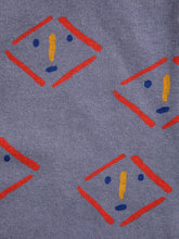 Lade das Bild in den Galerie-Viewer, Bobo Choses Dancing Masks All Over Zipped Hoodie Prussian Blue

