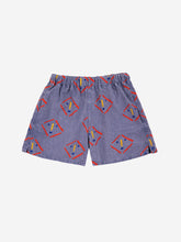 Lade das Bild in den Galerie-Viewer, Bobo Choses Masks All Over Woven Shorts Prussian Blue
