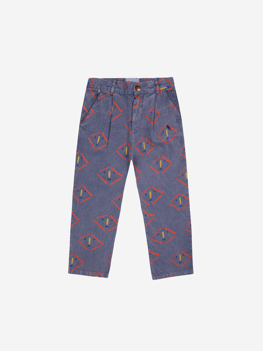 Bobo Choses Masks All Over Chino Hose Prussian Blue