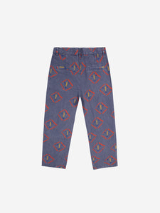 Bobo Choses Masks All Over Chino Hose Prussian Blue