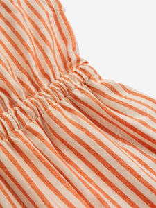 Bobo Choses Vertical Stripes Overall Orange