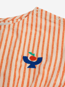 Bobo Choses Vertical Stripes Overall Orange