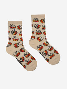 Bobo Choses Play the Drum All Over Socken Beige