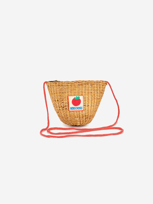 Bobo Choses Tomato Patch Raffia Handtasche Light Brown