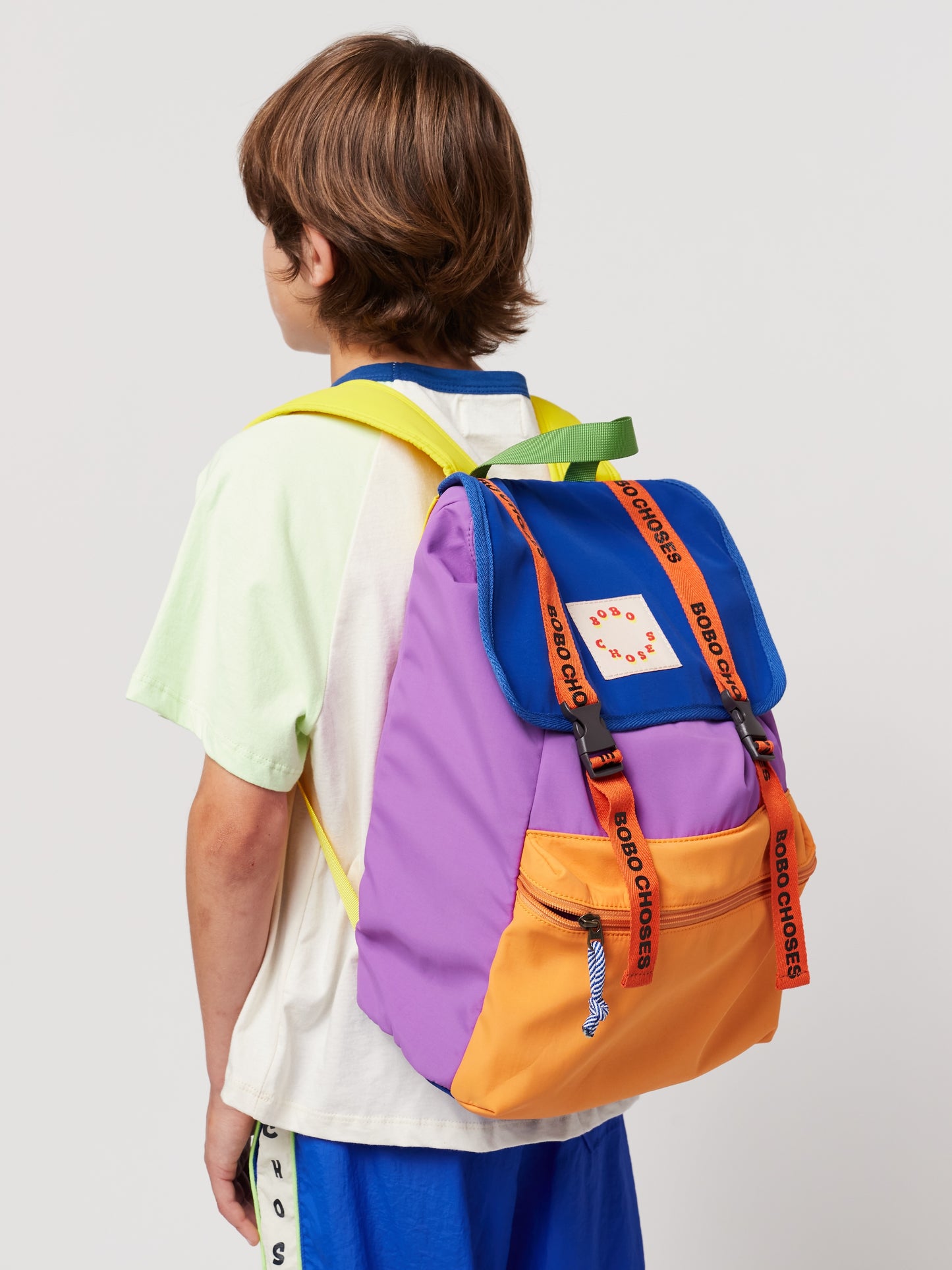 Bobo Choses Color Block Rucksack Purple