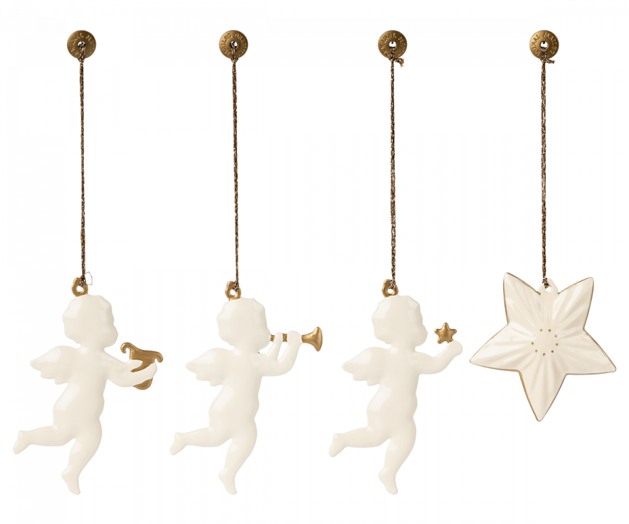 Maileg Metall Ornament-Set O Holy Night