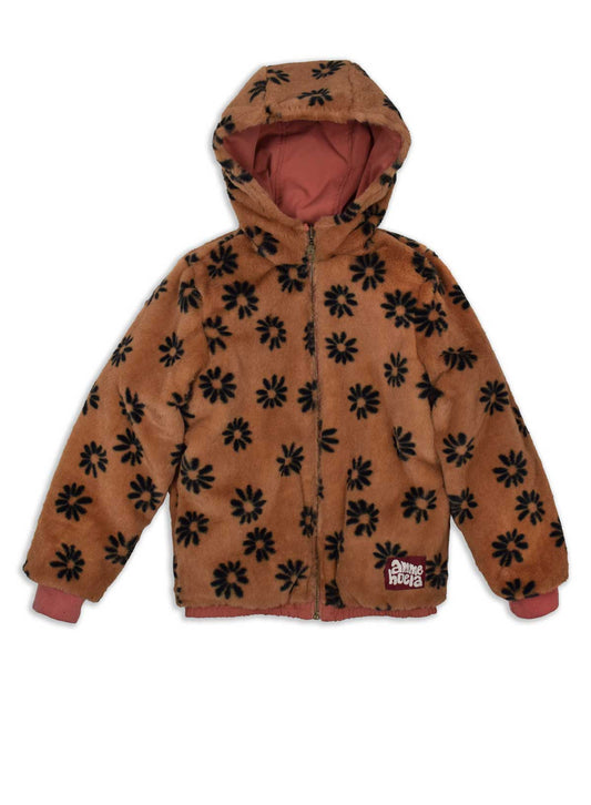 Ammehoela reversible Jacke Lola Brown Flower Fur