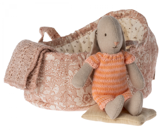 Maileg Micro Hase in Tasche Micro Orange Rosa