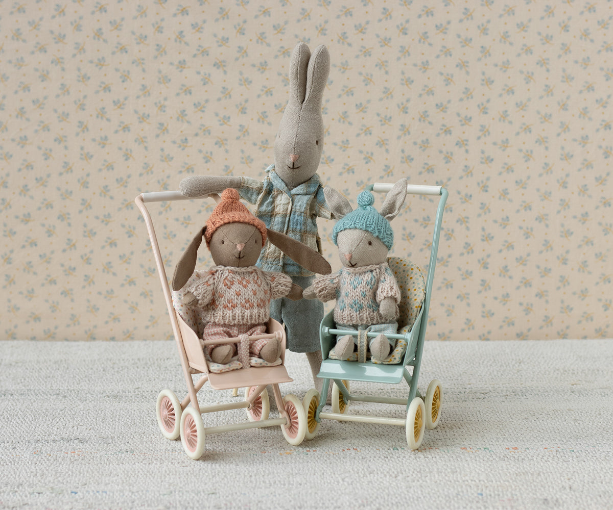 Maileg Winter Hase Micro Sand/Mint