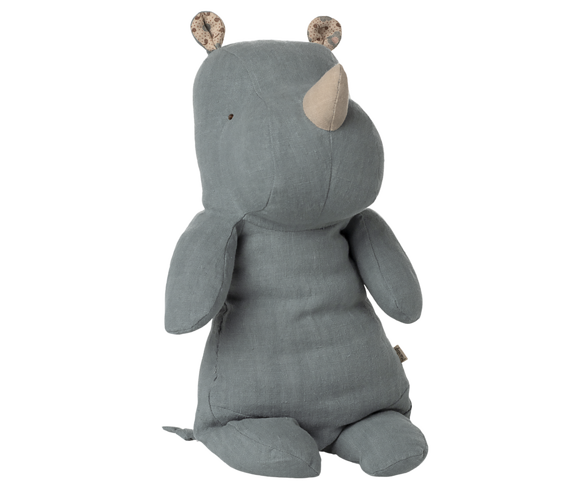 Maileg Safari Friends Medium Rhino Dusty Blue
