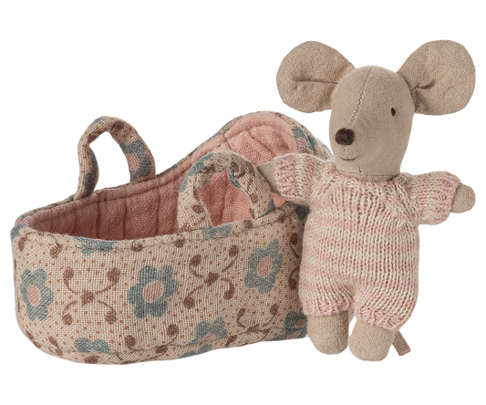 Maileg Babymaus in Tragetasche - Rose