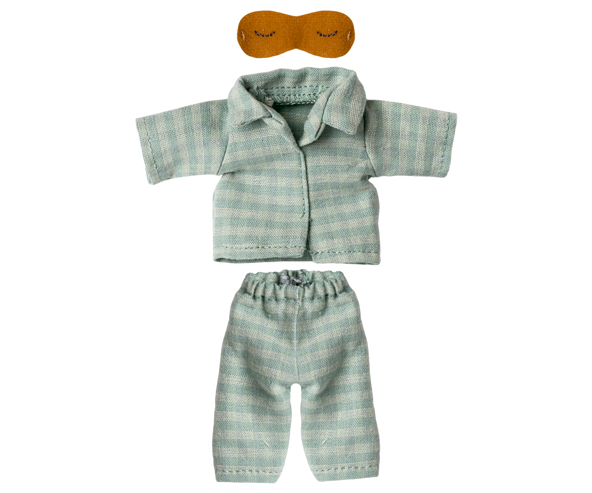 Maileg Pyjama Papa Maus - Mint/Sand