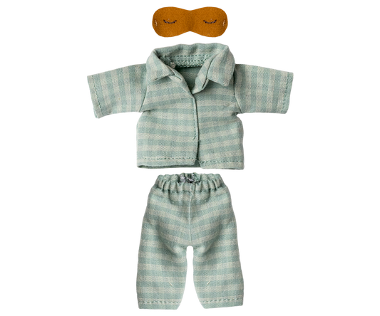 Maileg Pyjama Papa Maus - Mint/Sand