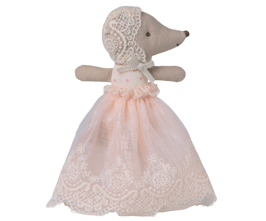 Maileg Baby Maus im Kleid - Powder