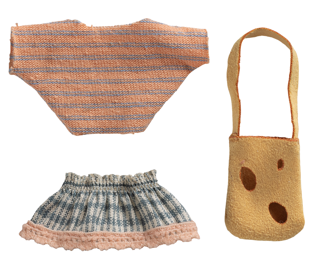 Maileg Kleidung mit Tasche Little Sister Maus