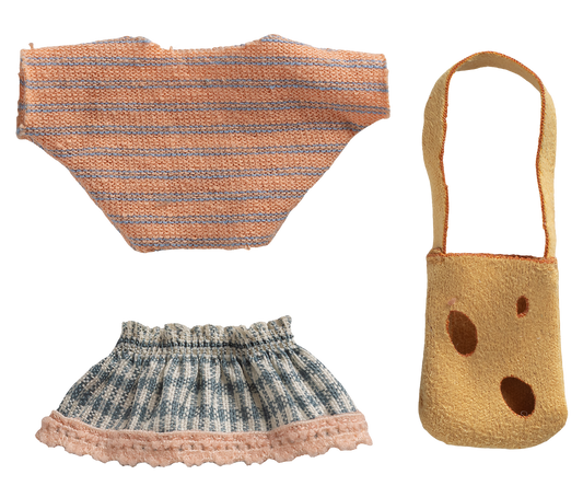 Maileg Kleidung mit Tasche Little Sister Maus