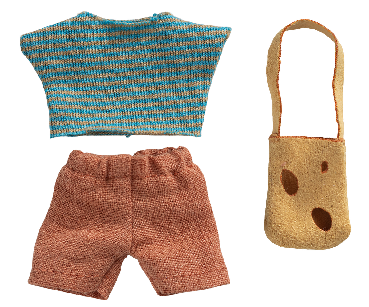 Maileg Kleidung mit Tasche Little Brother Maus