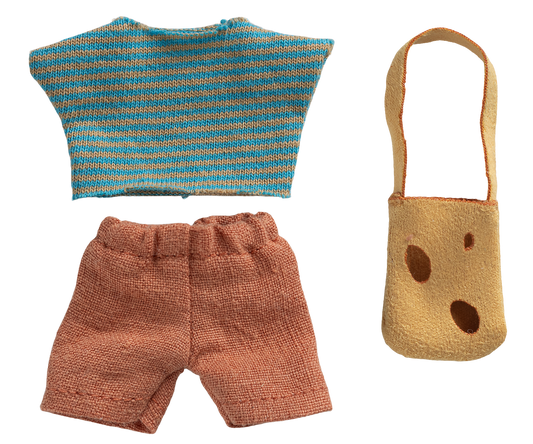 Maileg Kleidung mit Tasche Little Brother Maus