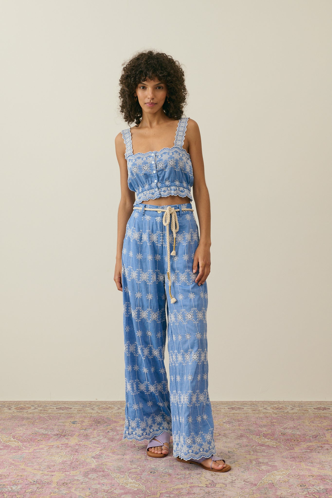 Louise Misha Hose Frédérique Stone Blue