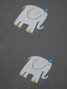 Bobo Choses The Elephant All Over langarm T-Shirt Dark Grey